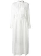 Barena Midi Shirt Dress, Women's, Size: Small, White, Linen/flax