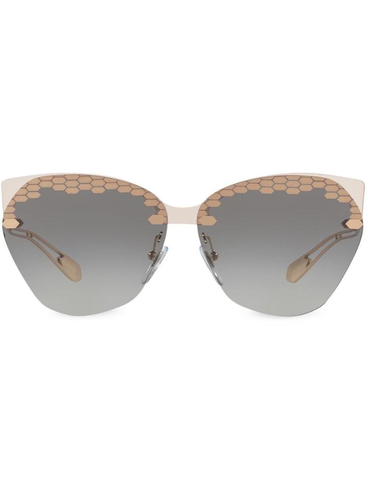 Bulgari Cat-eye Frame Sunglasses - Neutrals