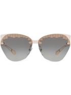 Bulgari Cat-eye Frame Sunglasses - Neutrals