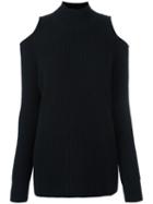Zoe Jordan Cold Shoulder Jumper, Women's, Size: Small, Black, Wool/cashmere