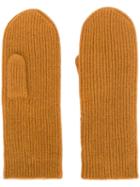 Isabel Marant Ribbed Mittens - Yellow