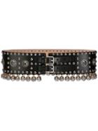 Alexander Mcqueen - Charm Embellished Belt - Women - Leather/brass - 75, Black, Leather/brass
