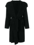 Max Mara Wraparound Coat - Black