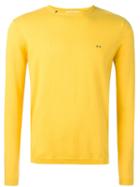 Sun 68 Crew Neck Jumper, Men's, Size: Xl, Yellow/orange, Cotton/wool