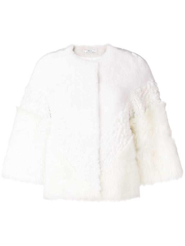 Desa 1972 Shearling Fitted Jacket - White