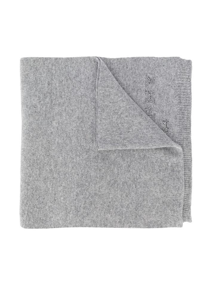 Philosophy Di Lorenzo Serafini Kids Studded Logo Scarf - Grey