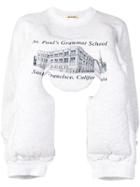 Comme Des Garçons Cut-out Printed Sweatshirt - Grey