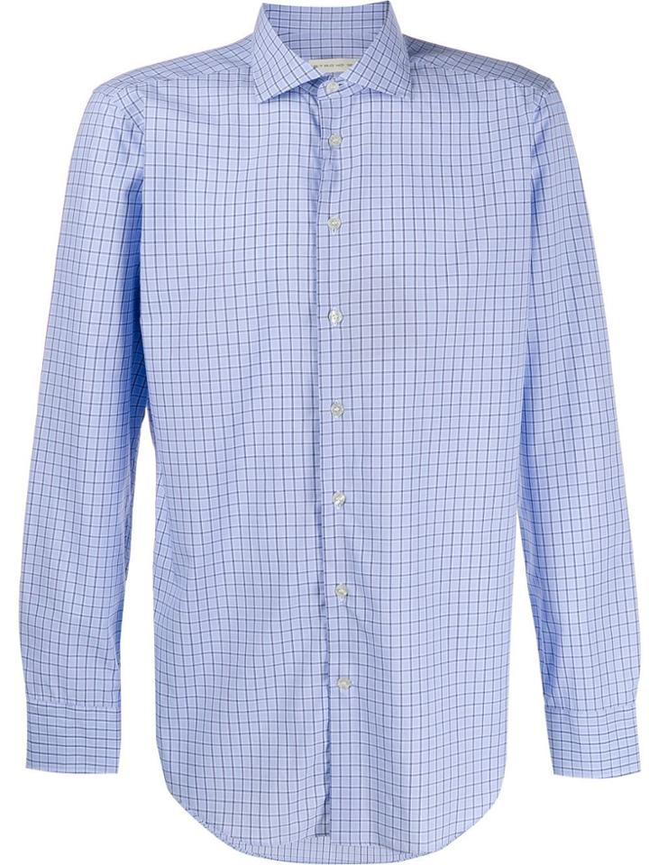 Etro Grid-print Regular Shirt - Blue