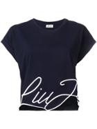 Liu Jo Logo Embroidered Top - Blue