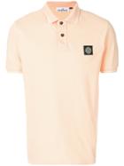 Stone Island Logo Polo Top - Yellow & Orange