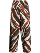 Erika Cavallini Cropped Printed Trousers - White