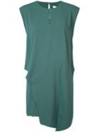Tibi - Shift Dress - Women - Polyester/triacetate - 2, Green, Polyester/triacetate