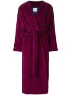 Mira Mikati Fringed Detail Long Kimono - Pink & Purple