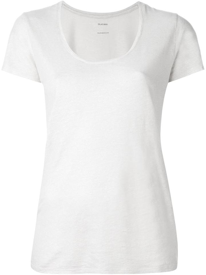 Majestic Filatures Scoop Neck T-shirt, Women's, Size: 4, Pink/purple, Linen/flax/silk