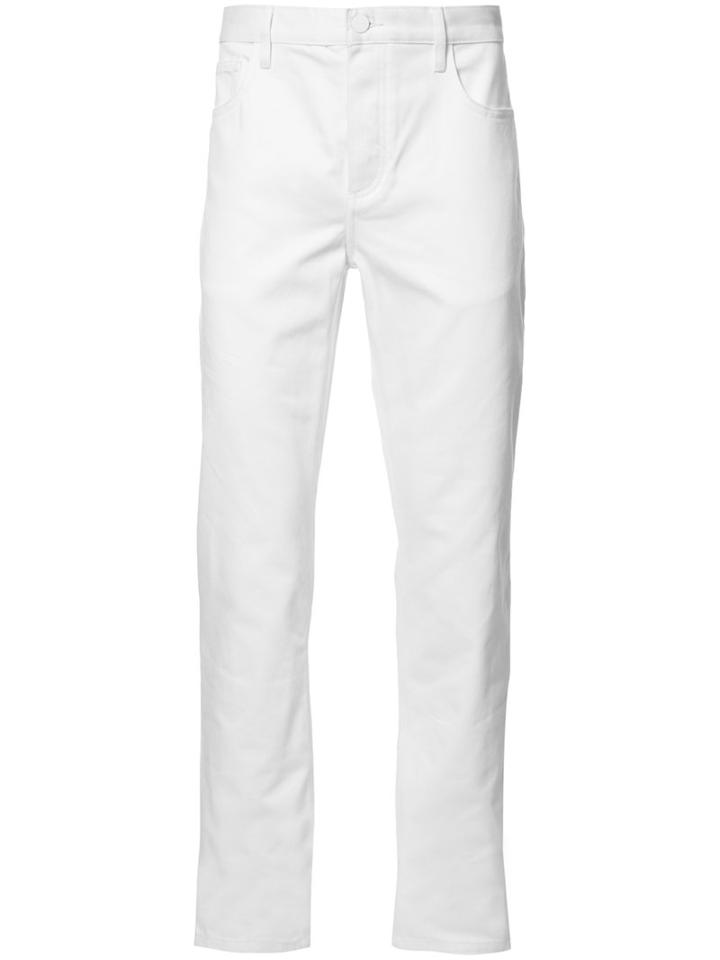 Carven Skinny Five Pocket Trousers, Men's, Size: Small, White, Cotton