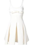 David Koma Pleated Skirt Dress - White