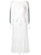 Tory Burch Embroidered Midi Dress - White