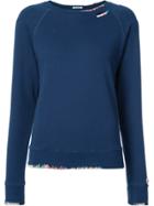 Mother Contrast-trim Sweatshirt - Blue