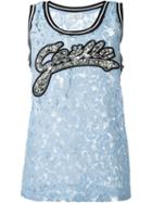 Gaelle Bonheur Lace Logo Print Tank Top