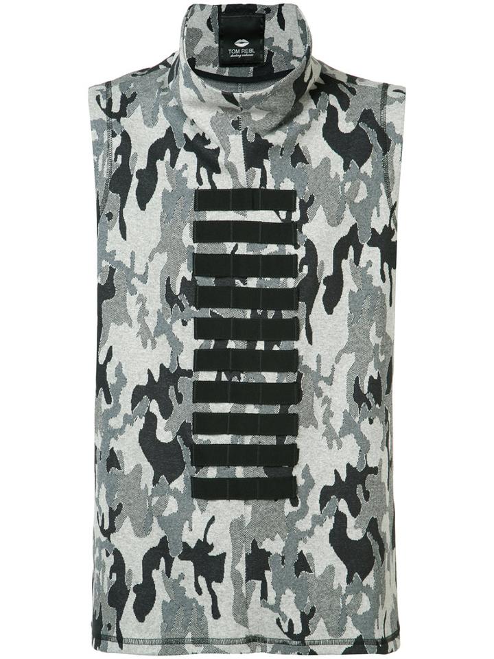 Tom Rebl - Camouflage Shirt - Men - Cotton/nylon/polyester/spandex/elastane - M, Grey, Cotton/nylon/polyester/spandex/elastane