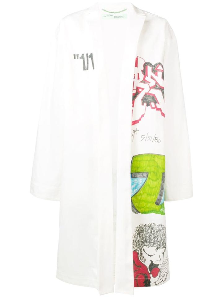 Off-white Graphic Lab Style Coat