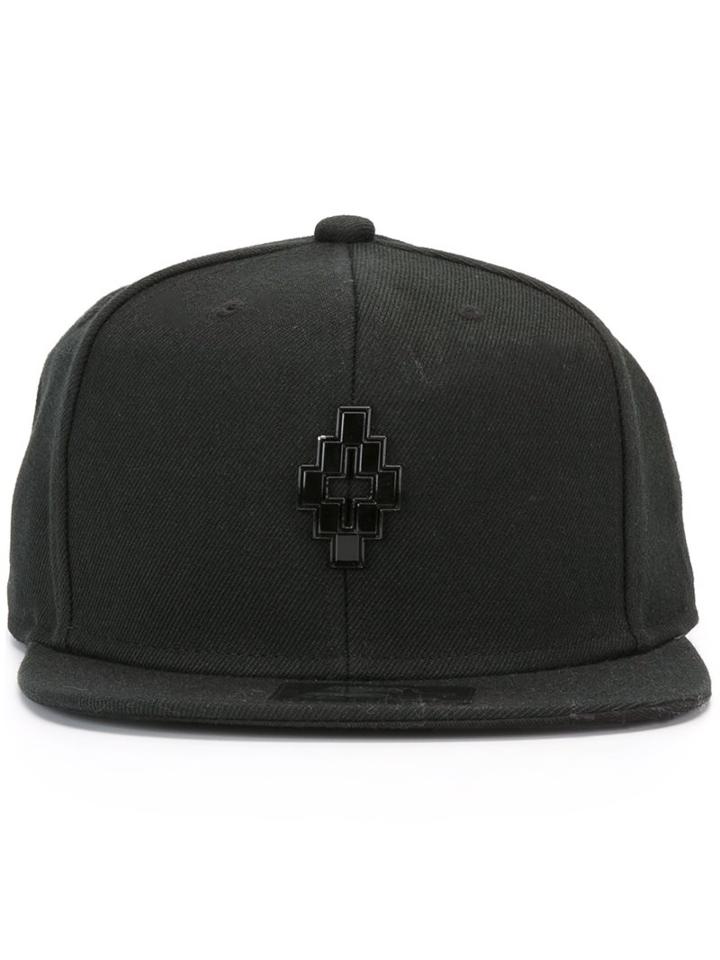 Marcelo Burlon County Of Milan 'starter Cruz' Cap, Men's, Black, Acrylic/wool/zinc
