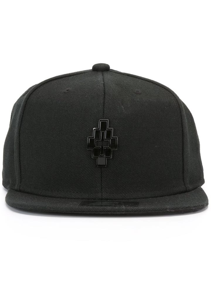 Marcelo Burlon County Of Milan 'starter Cruz' Cap, Men's, Black, Acrylic/wool/zinc