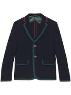 Gucci Cambridge Textured Jersey Jacket - Blue
