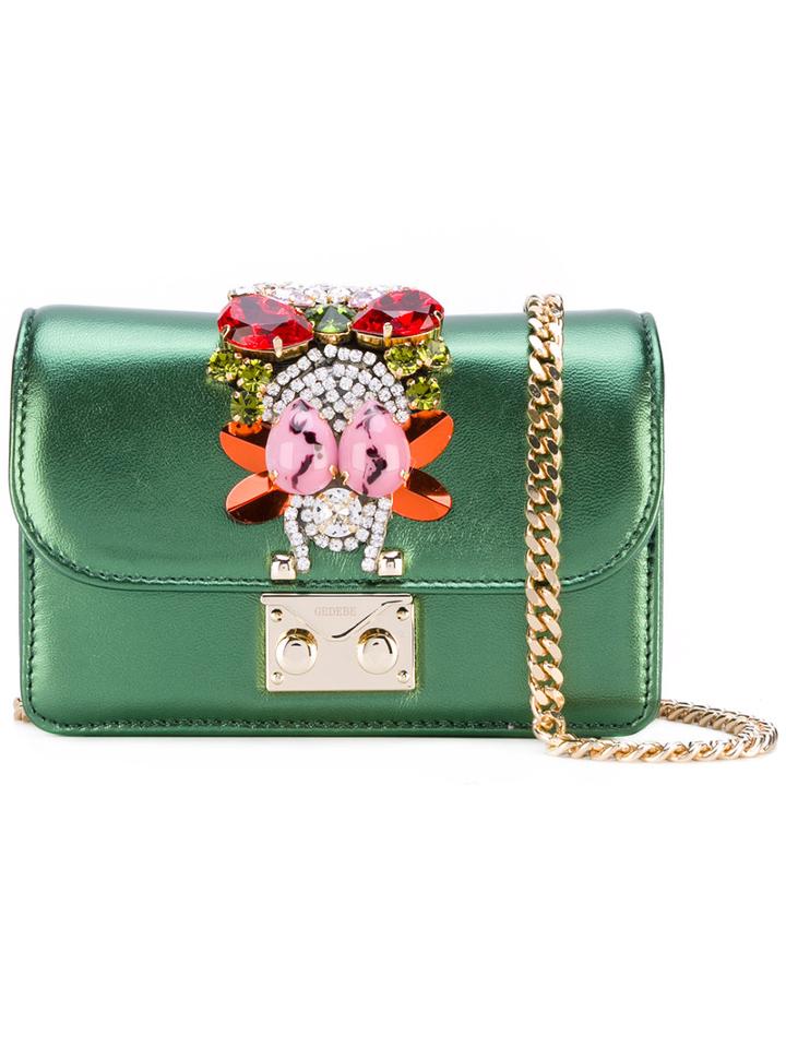 Gedebe - Cliky Shoulder Bag - Women - Leather - One Size, Green, Leather
