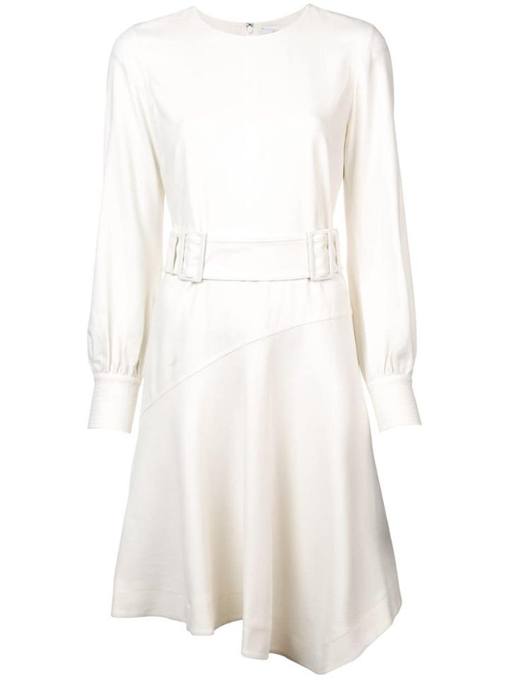 Derek Lam 10 Crosby Long Sleeve Belted Dress - Nude & Neutrals