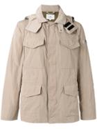 Peuterey Multi-pockets Hooded Jacket, Men's, Size: Medium, Nude/neutrals, Polyester/polyamide