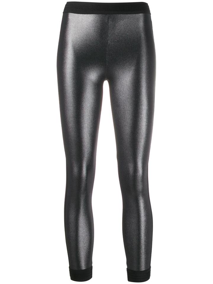 No Ka' Oi Contrast Slim-fit Leggings - 1 Black