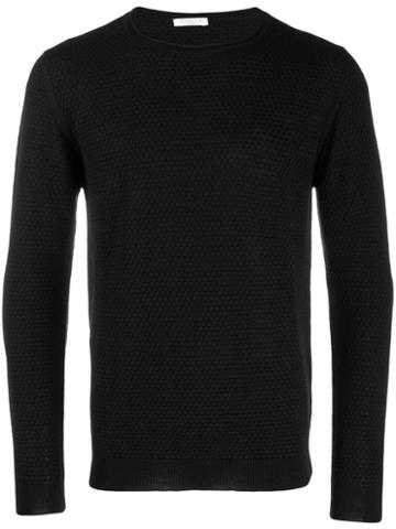Cenere Gb Knitted Crew Neck Sweater - Black