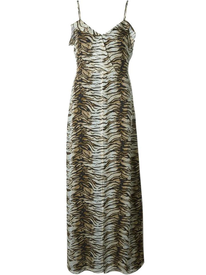 Saint Laurent Tiger Print Maxi Dress