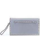 Valentino 'rockstud' Clutch, Women's, Grey