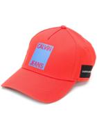 Calvin Klein Jeans Logo Baseball Cap - Red