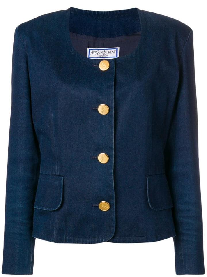 Yves Saint Laurent Pre-owned Denim Blazer - Blue