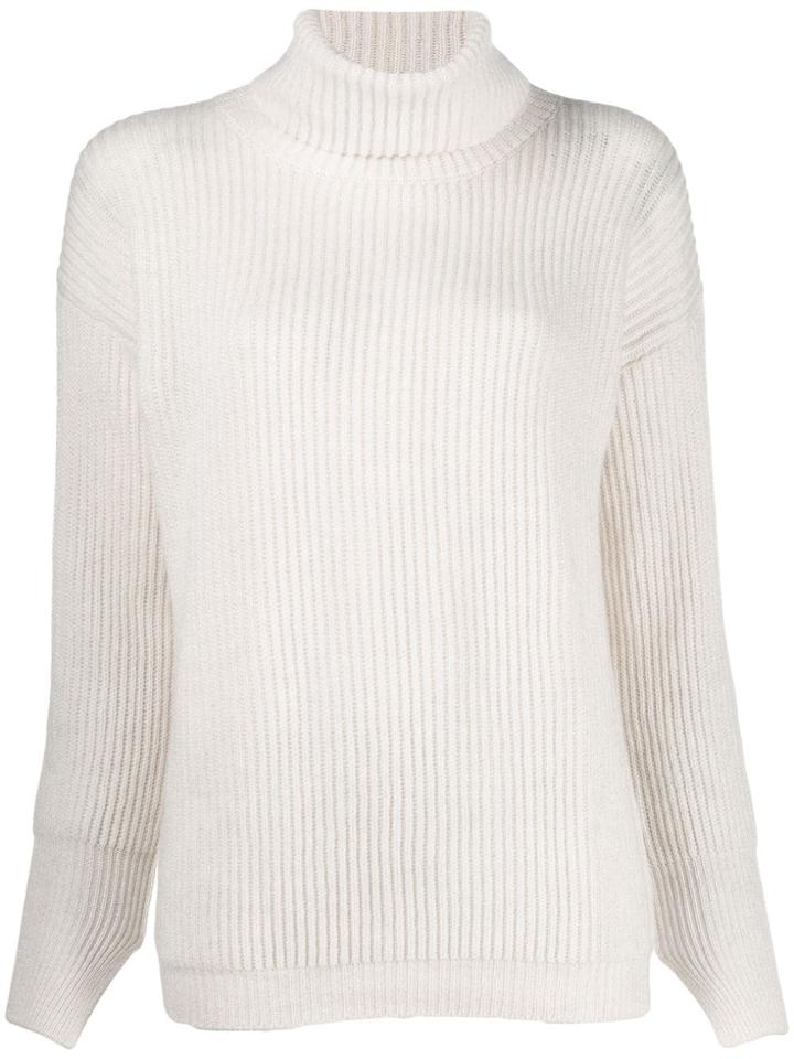 Liska Ribbed Jumper - White
