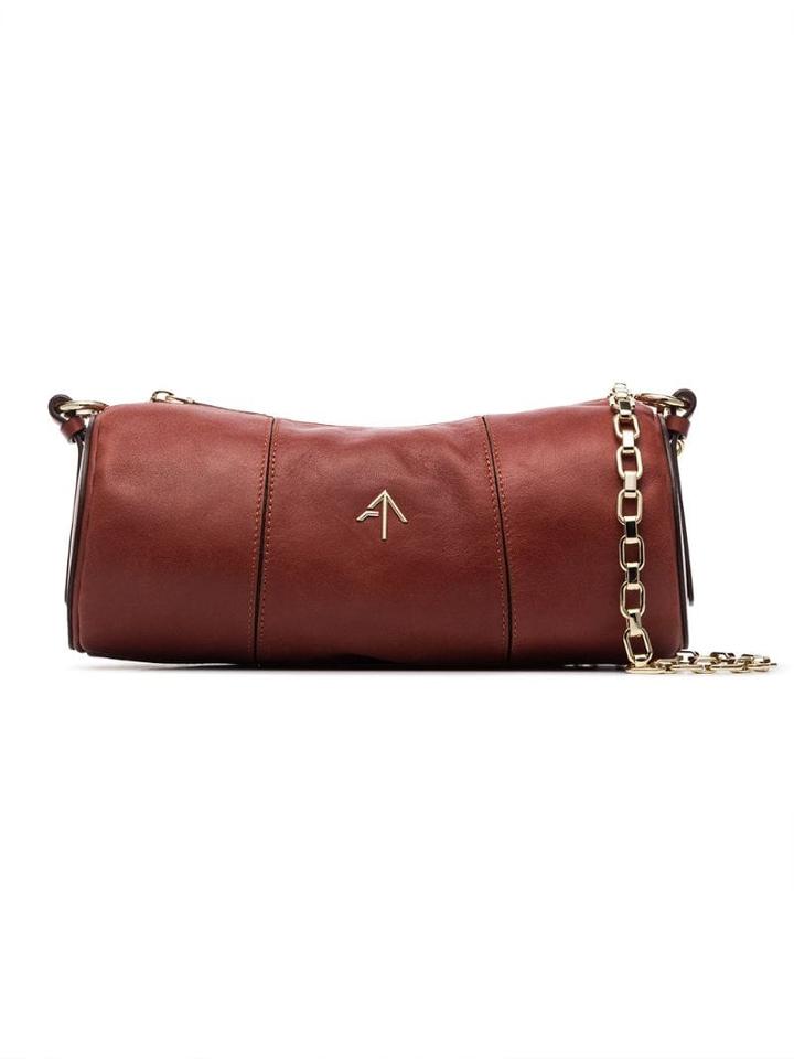 Manu Atelier Red Cylinder Leather Shoulder Bag