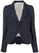 Comme Des Garçons Pre-owned Polka Dot Print Blazer - Black