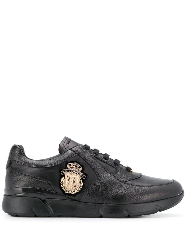 Billionaire Crest Logo Snearkers - Black