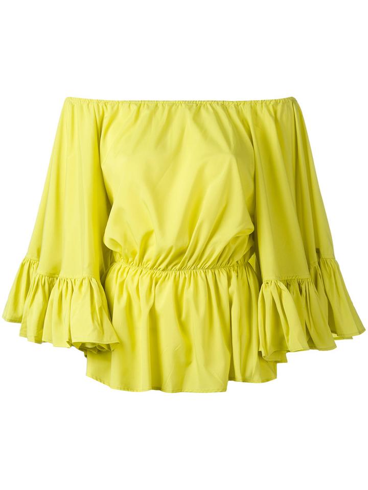 Amuse - Bagatelle Off-shoulders Blouse - Women - Polyester - M, Yellow/orange, Polyester