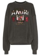 Amiri Beverly Hills Logo Embroidered Sweatshirt - Black