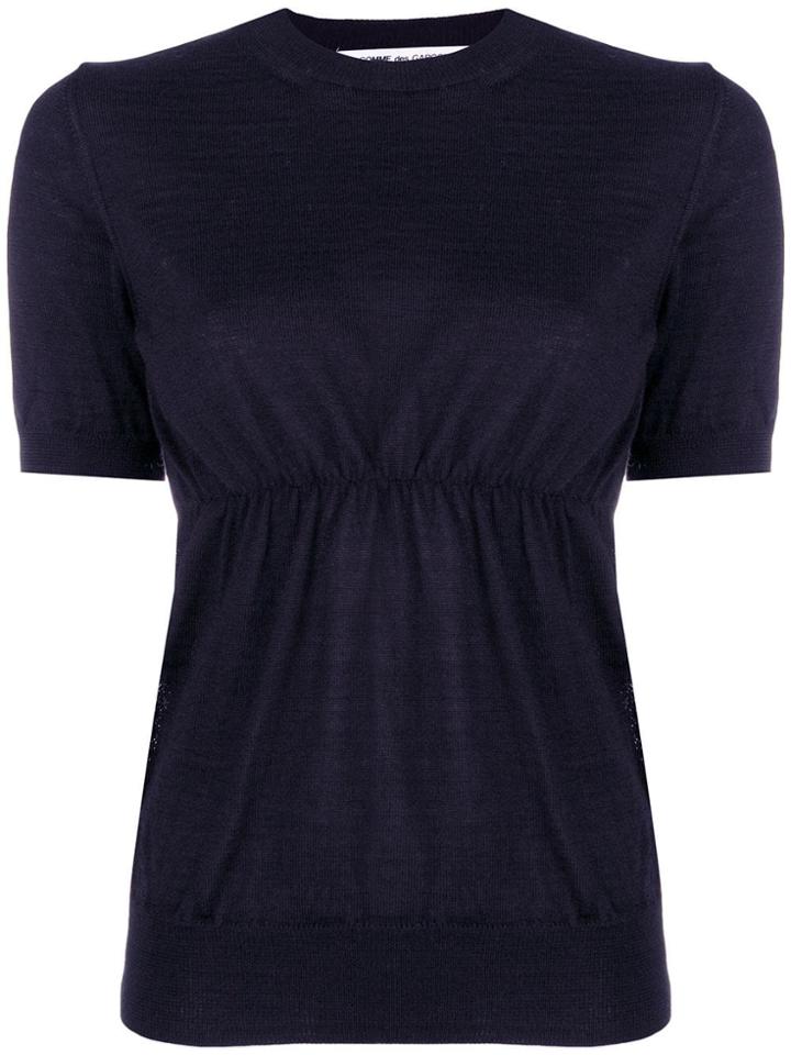 Comme Des Garçons Comme Des Garçons Short Sleeve Knitted Top - Blue