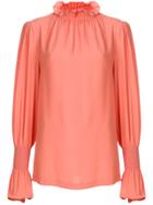Erika Cavallini Flared Sleeve Blouse - Pink & Purple