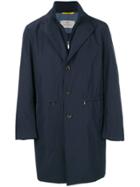 Canali Buttoned Up Raincoat - Blue