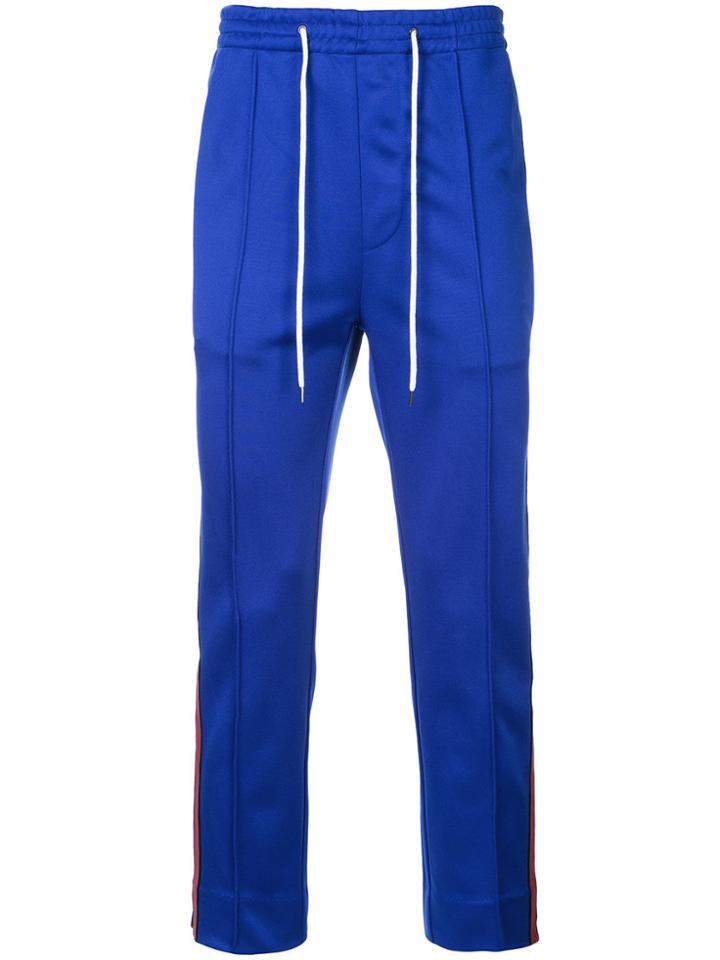 Monkey Time Side-stripe Drawstring Trousers - Blue