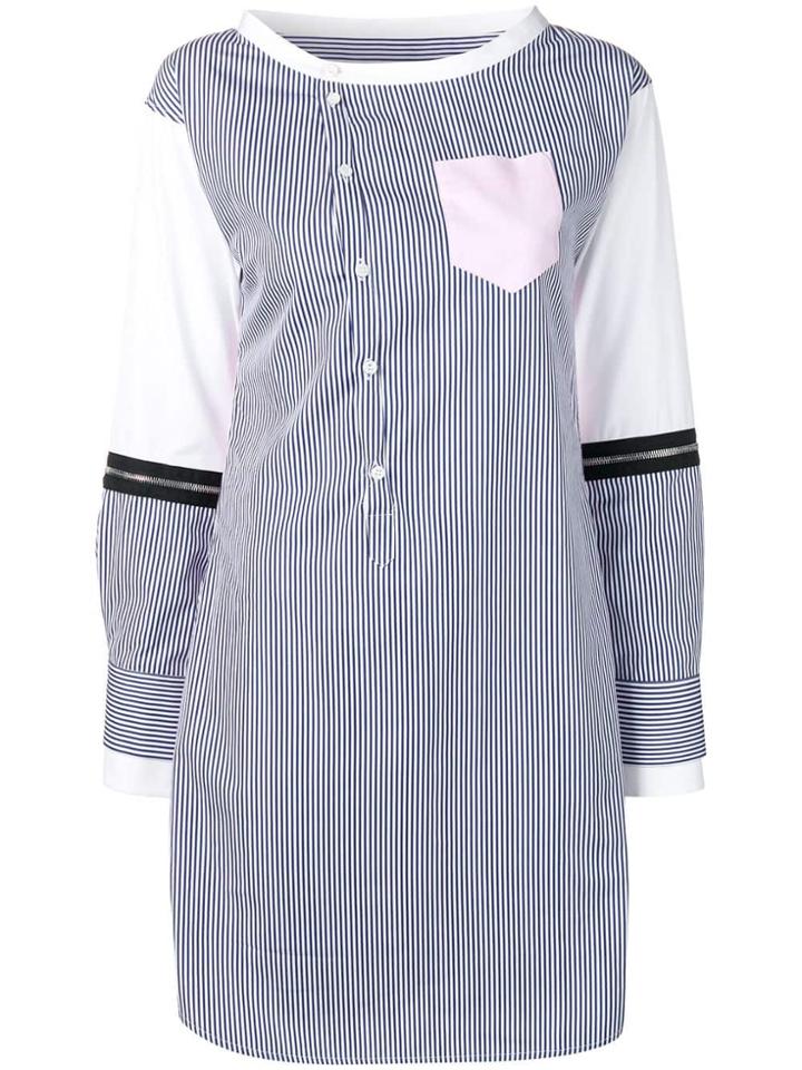 Dsquared2 Contrasting Panels Shift Dress - Blue