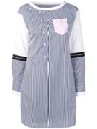 Dsquared2 Contrasting Panels Shift Dress - Blue