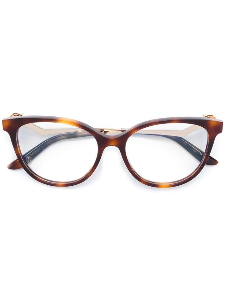 Cartier Cat Eye Optical Glasses - Brown